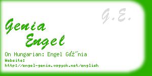 genia engel business card